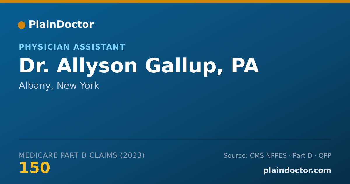 Shareable card for Allyson Gallup, PA - Physician Assistant, Albany, NY