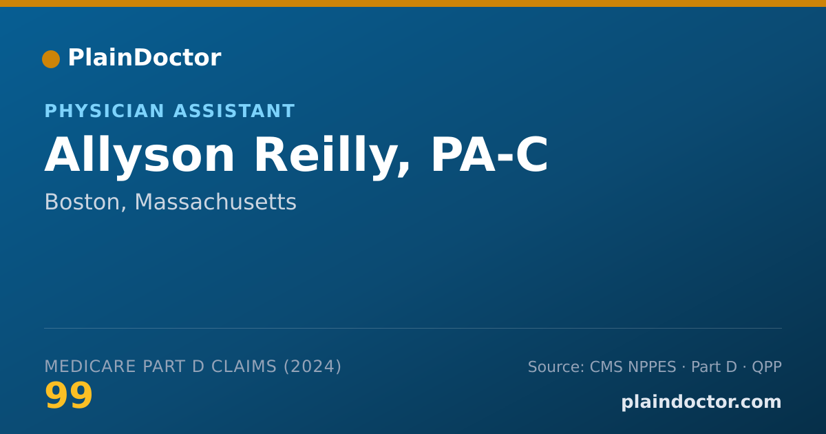 Shareable card for Allyson Reilly, PA-C - Physician Assistant, Boston, MA