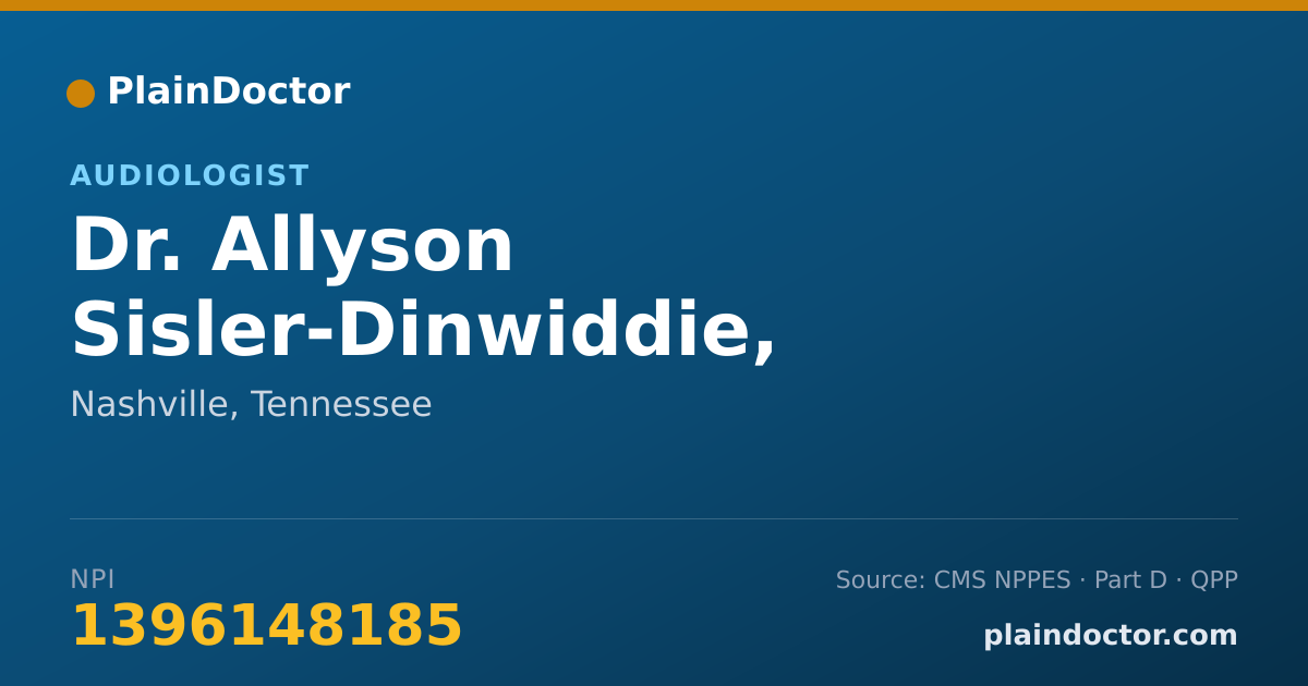 Shareable card for Allyson Sisler-Dinwiddie, AU.D. - Audiologist, Nashville, TN