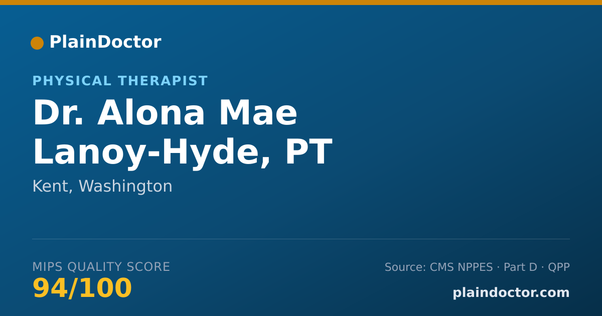 Shareable card for Alona Mae Lanoy-Hyde, PT - Physical Therapist, Kent, WA