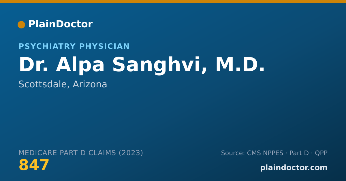 Shareable card for Alpa Sanghvi, M.D. - Psychiatry Physician, Scottsdale, AZ
