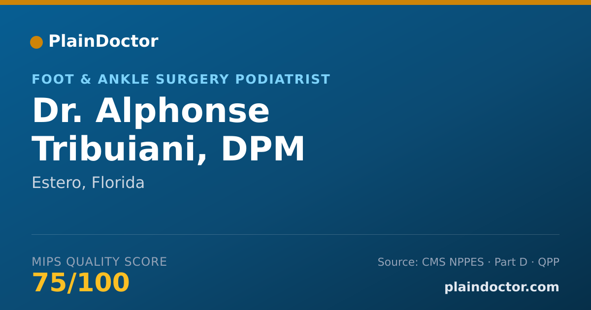 Shareable card for Alphonse Tribuiani, DPM - Foot & Ankle Surgery Podiatrist, Estero, FL