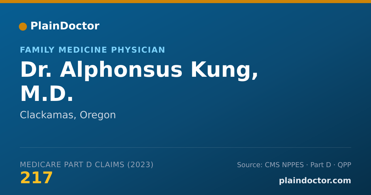 Shareable card for Alphonsus Kung, M.D. - Family Medicine Physician, Clackamas, OR