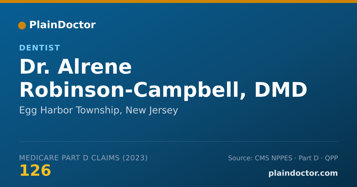 Shareable card for Alrene Robinson-Campbell, DMD - Dentist, Egg Harbor Township, NJ