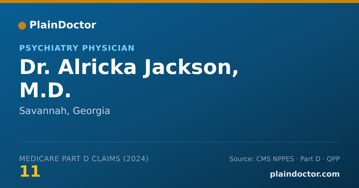 Shareable card for Alricka Jackson, M.D. - General Practice Physician, Savannah, GA