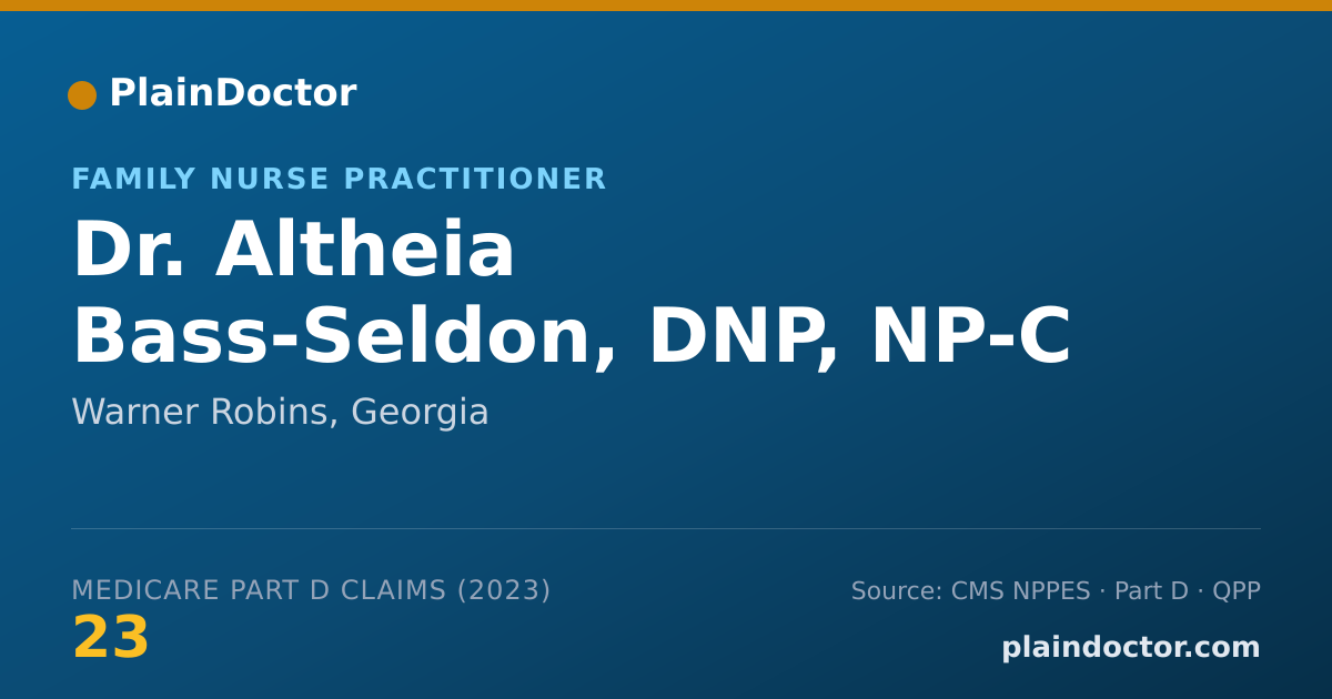 Shareable card for Altheia Bass-Seldon, DNP, NP-C - Family Nurse Practitioner, Warner Robins, GA