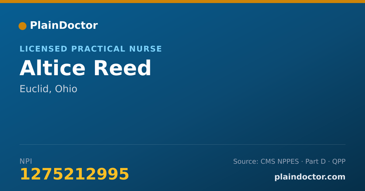 Shareable card for Altice Reed - Licensed Practical Nurse, Euclid, OH