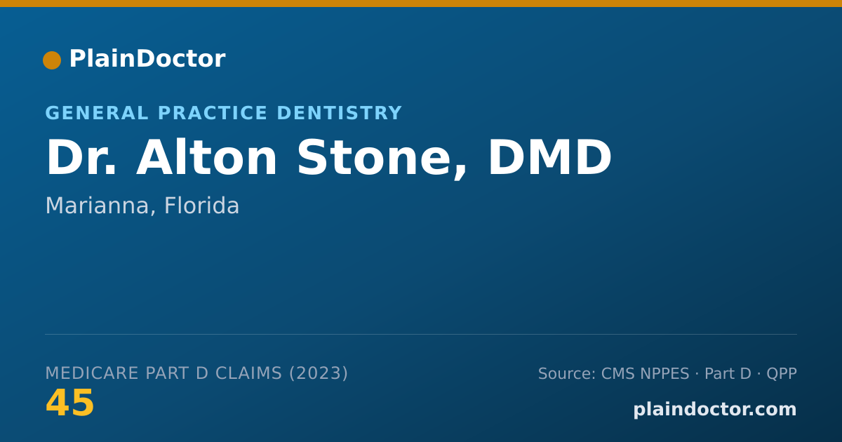 Shareable card for Alton Stone, DMD - General Practice Dentistry, Marianna, FL