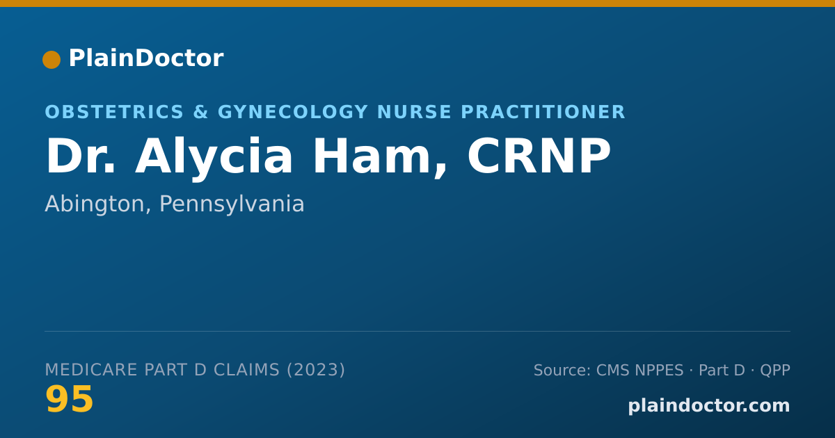 Shareable card for Alycia Ham, CRNP - Obstetrics & Gynecology Nurse Practitioner, Abington, PA