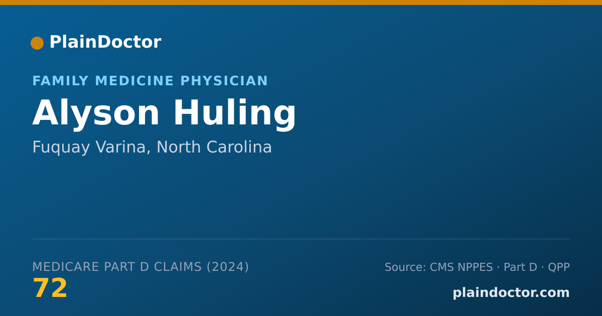 Shareable card for Alyson Huling - Family Medicine Physician, Fuquay Varina, NC