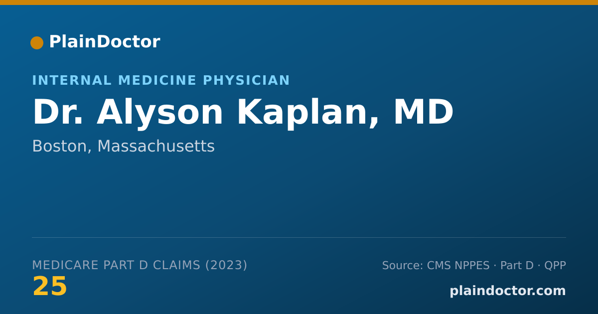 Shareable card for Alyson Kaplan, MD - Internal Medicine Physician, Boston, MA
