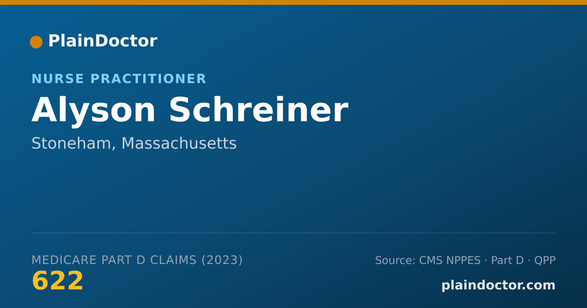 Shareable card for Alyson Schreiner - Nurse Practitioner, Stoneham, MA