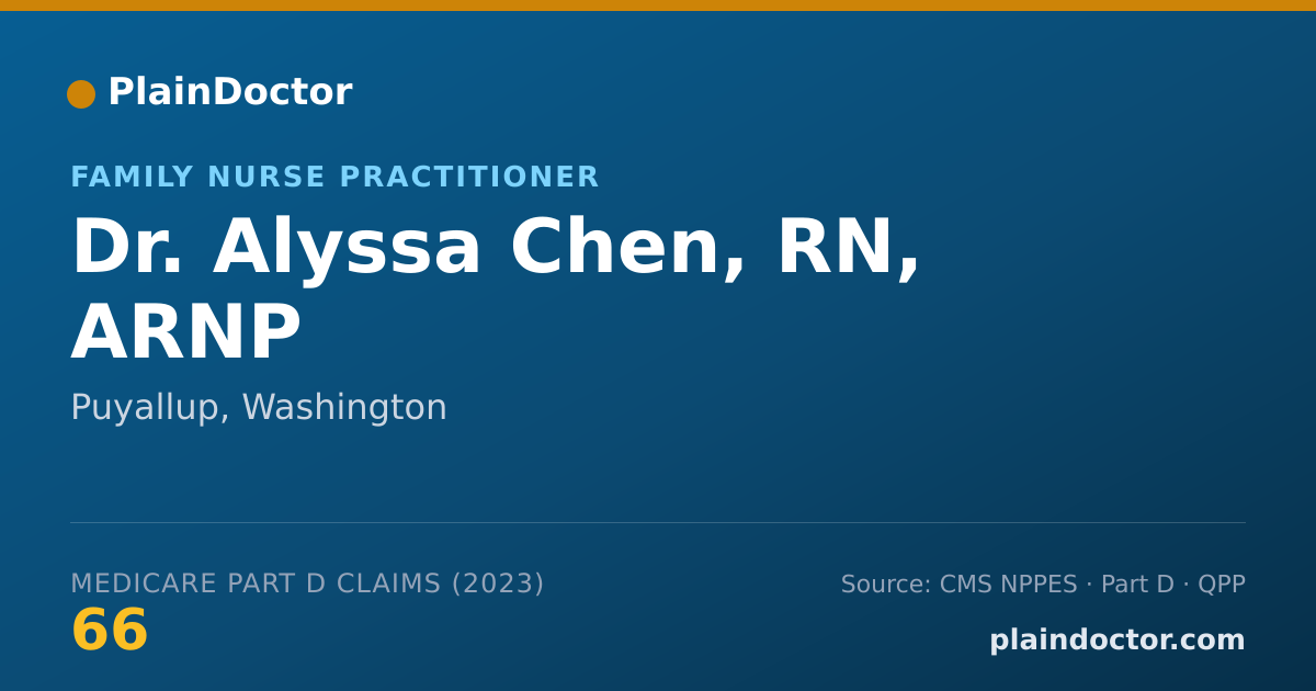 Shareable card for Alyssa Chen, RN, ARNP - Family Nurse Practitioner, Puyallup, WA