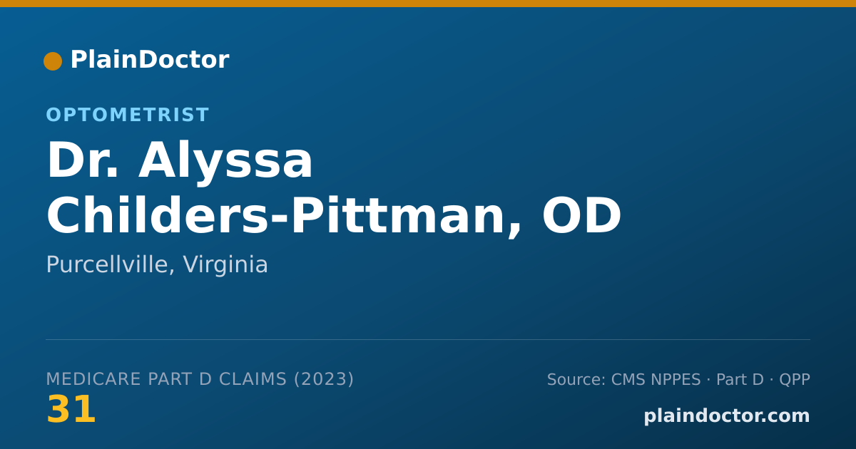 Shareable card for Alyssa Childers-Pittman, OD - Optometrist, Purcellville, VA
