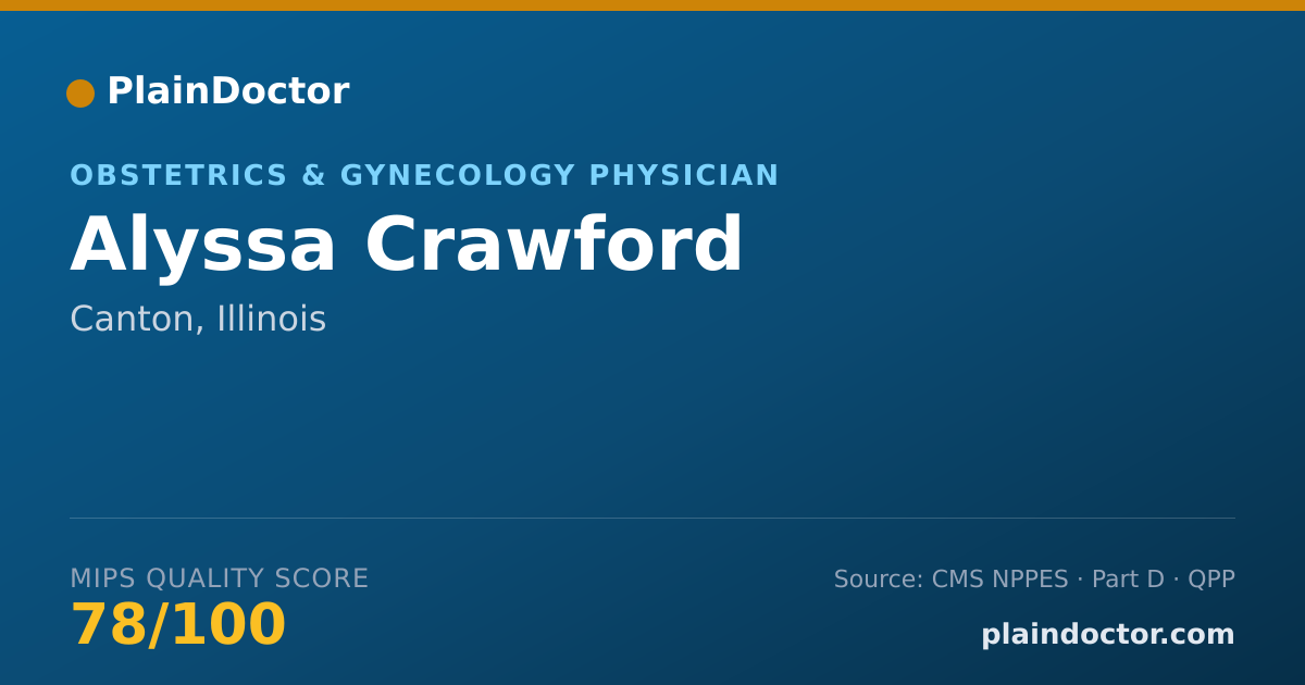 Shareable card for Alyssa Crawford - Obstetrics & Gynecology Physician, Canton, IL