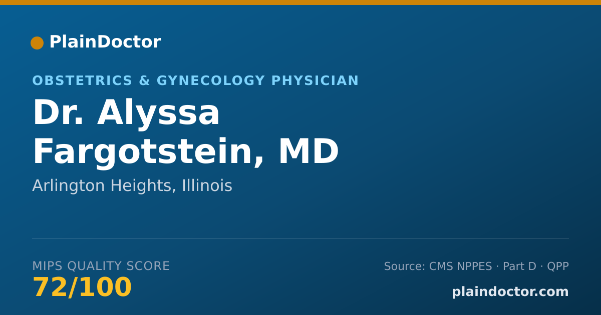 Shareable card for Alyssa Fargotstein, MD - Obstetrics & Gynecology Physician, Arlington Heights, IL