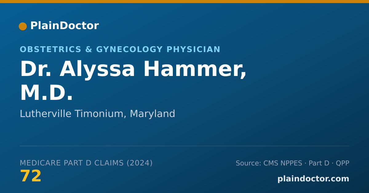 Shareable card for Alyssa Hammer, M.D. - Obstetrics & Gynecology Physician, Lutherville Timonium, MD