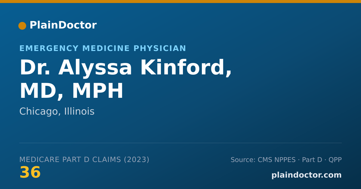 Shareable card for Alyssa Kinford, MD, MPH - Emergency Medicine Physician, Chicago, IL
