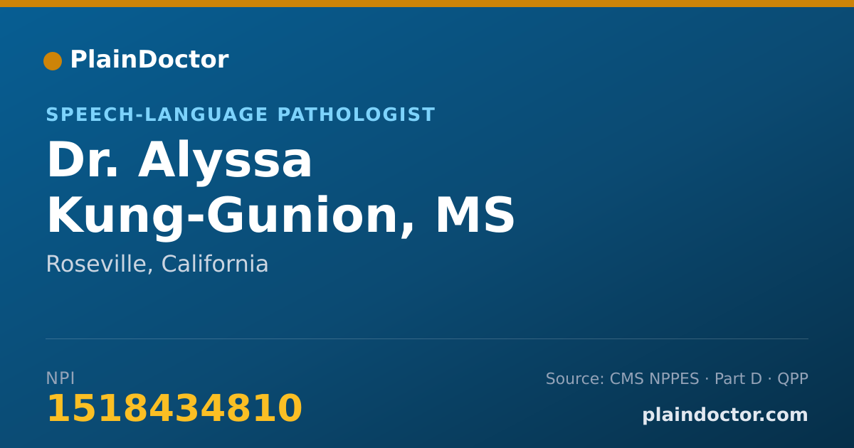 Shareable card for Alyssa Kung-Gunion, MS CCC-SLP - Speech-Language Pathologist, Roseville, CA