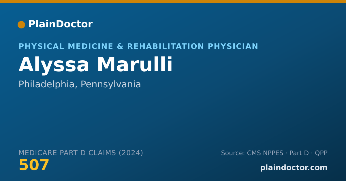 Shareable card for Alyssa Marulli - Physical Medicine & Rehabilitation Physician, Philadelphia, PA