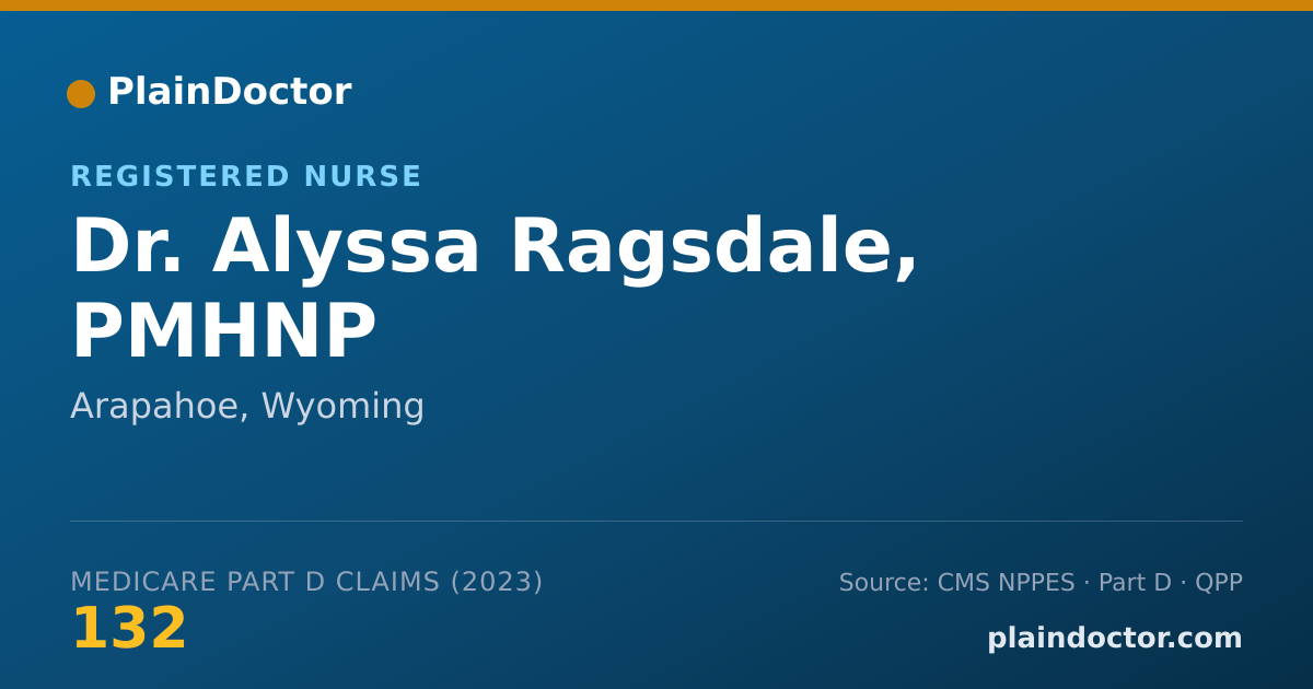 Shareable card for Alyssa Ragsdale, PMHNP - Registered Nurse, Arapahoe, WY