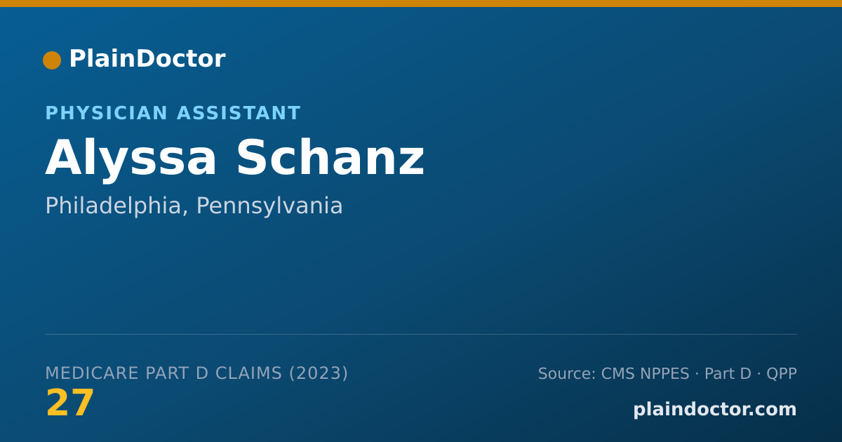 Shareable card for Alyssa Schanz - Physician Assistant, Philadelphia, PA
