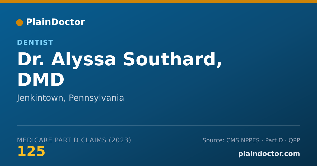 Shareable card for Alyssa Southard, DMD - Dentist, Jenkintown, PA