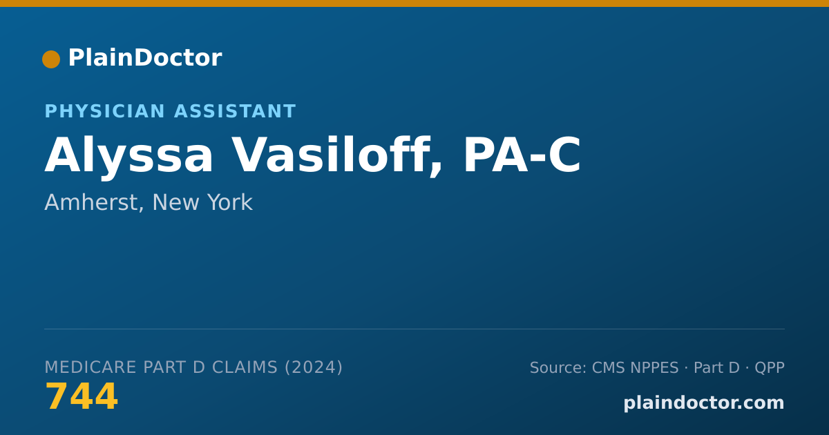 Shareable card for Alyssa Vasiloff, PA-C - Physician Assistant, Amherst, NY