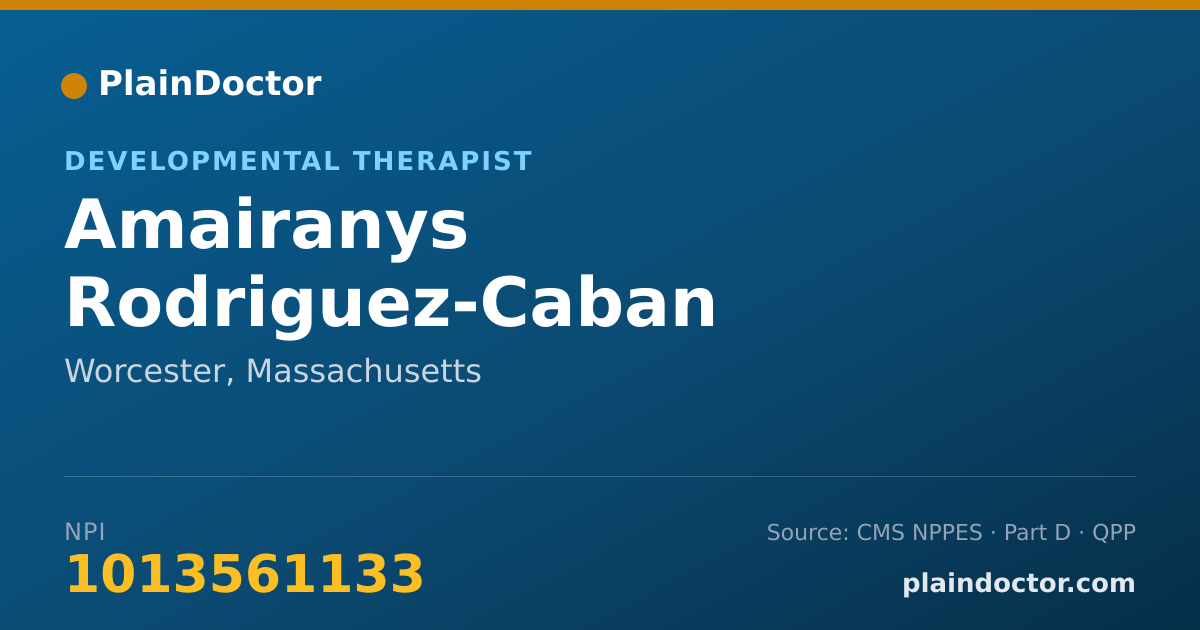 Shareable card for Amairanys Rodriguez-Caban - Developmental Therapist, Worcester, MA