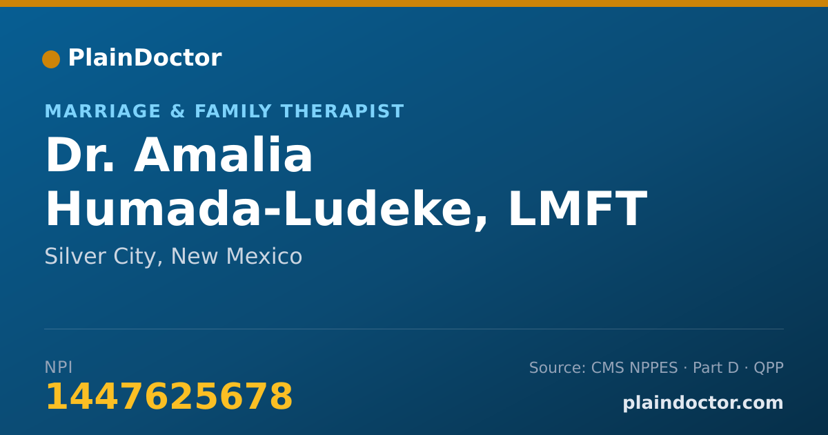 Shareable card for Amalia Humada-Ludeke, LMFT - Marriage & Family Therapist, Silver City, NM