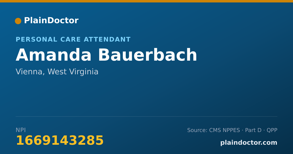 Shareable card for Amanda Bauerbach - Personal Care Attendant, Vienna, WV