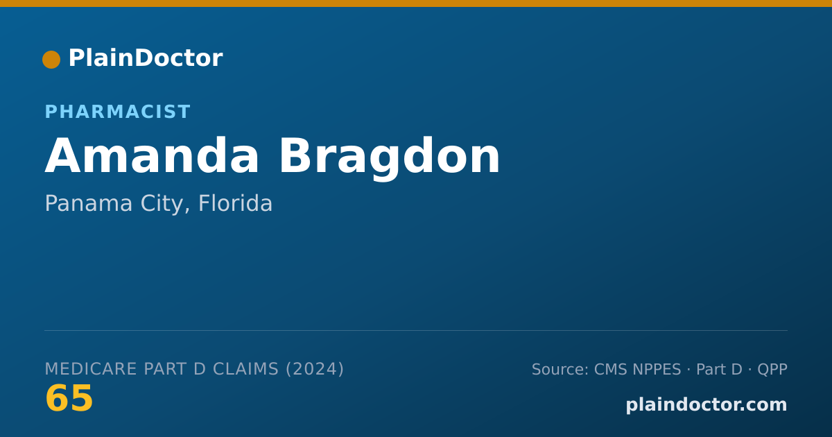 Shareable card for Amanda Bragdon - Pharmacist, Panama City, FL
