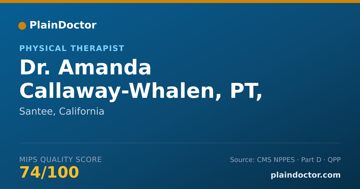 Shareable card for Amanda Callaway-Whalen, PT, DPT - Physical Therapist, Santee, CA