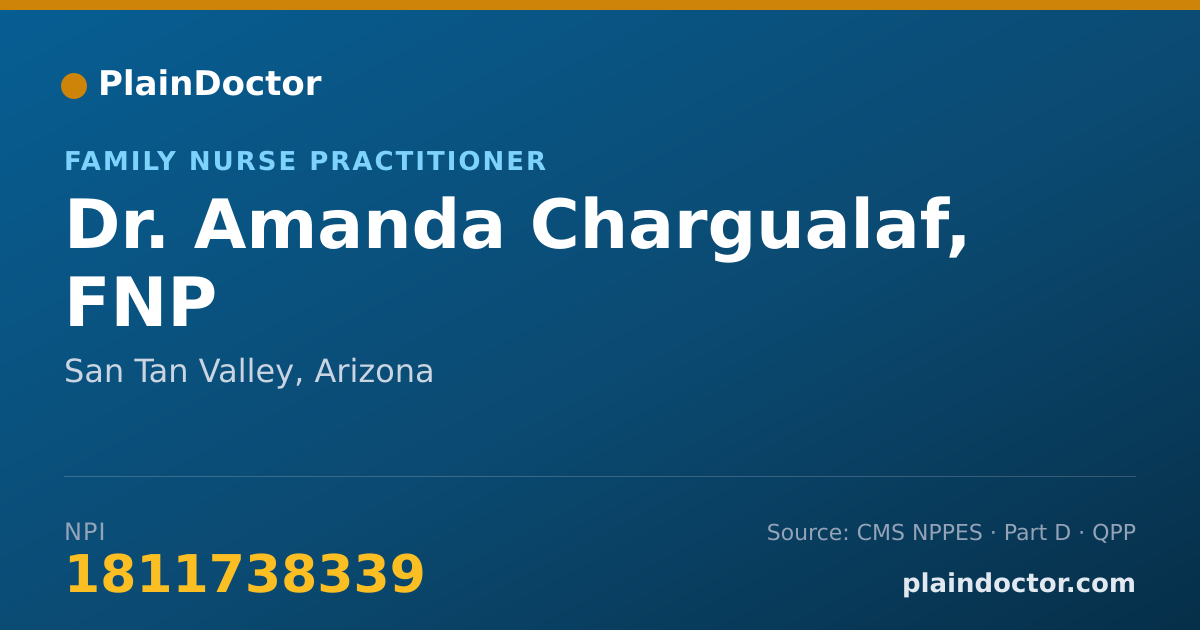 Shareable card for Amanda Chargualaf, FNP - Family Nurse Practitioner, San Tan Valley, AZ
