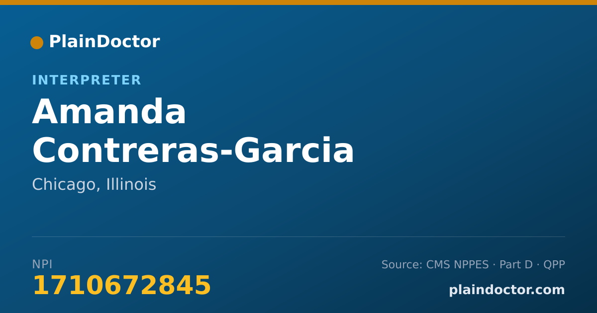 Shareable card for Amanda Contreras-Garcia - Interpreter, Chicago, IL