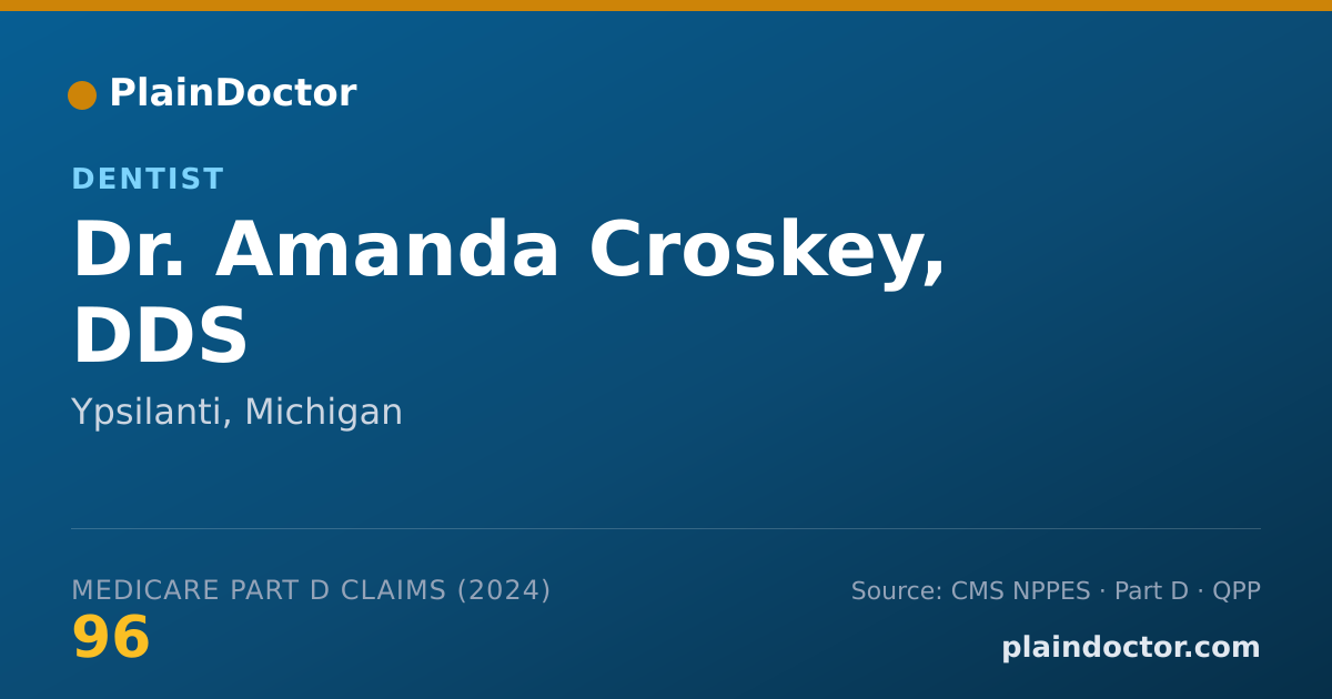 Shareable card for Amanda Croskey, DDS - Dentist, Ypsilanti, MI