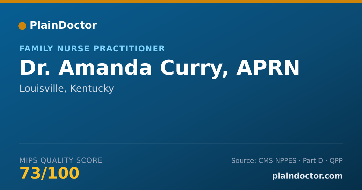 Shareable card for Amanda Curry, APRN - Family Nurse Practitioner, Louisville, KY