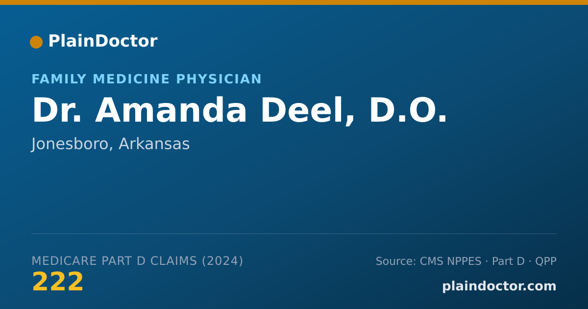 Shareable card for Amanda Deel, D.O. - Family Medicine Physician, Jonesboro, AR