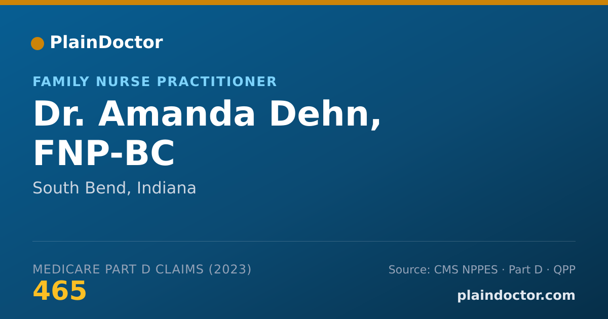 Shareable card for Amanda Dehn, FNP-BC - Family Nurse Practitioner, South Bend, IN