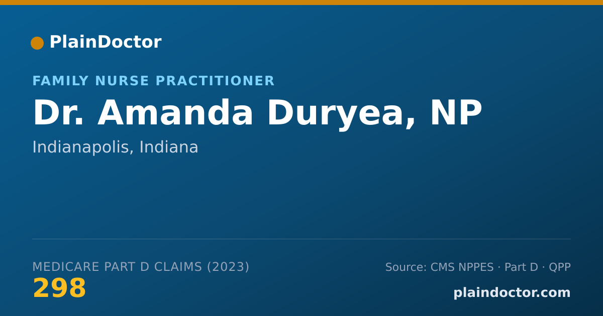 Shareable card for Amanda Duryea, NP - Family Nurse Practitioner, Indianapolis, IN
