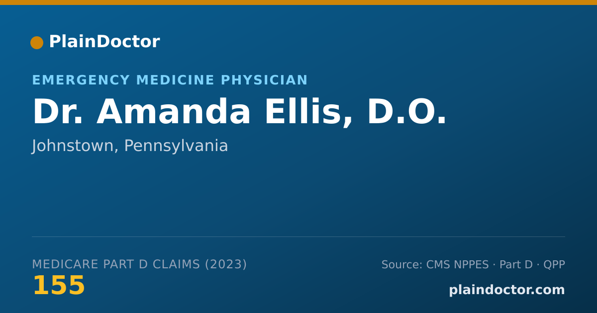Shareable card for Amanda Ellis, D.O. - Emergency Medicine Physician, Johnstown, PA
