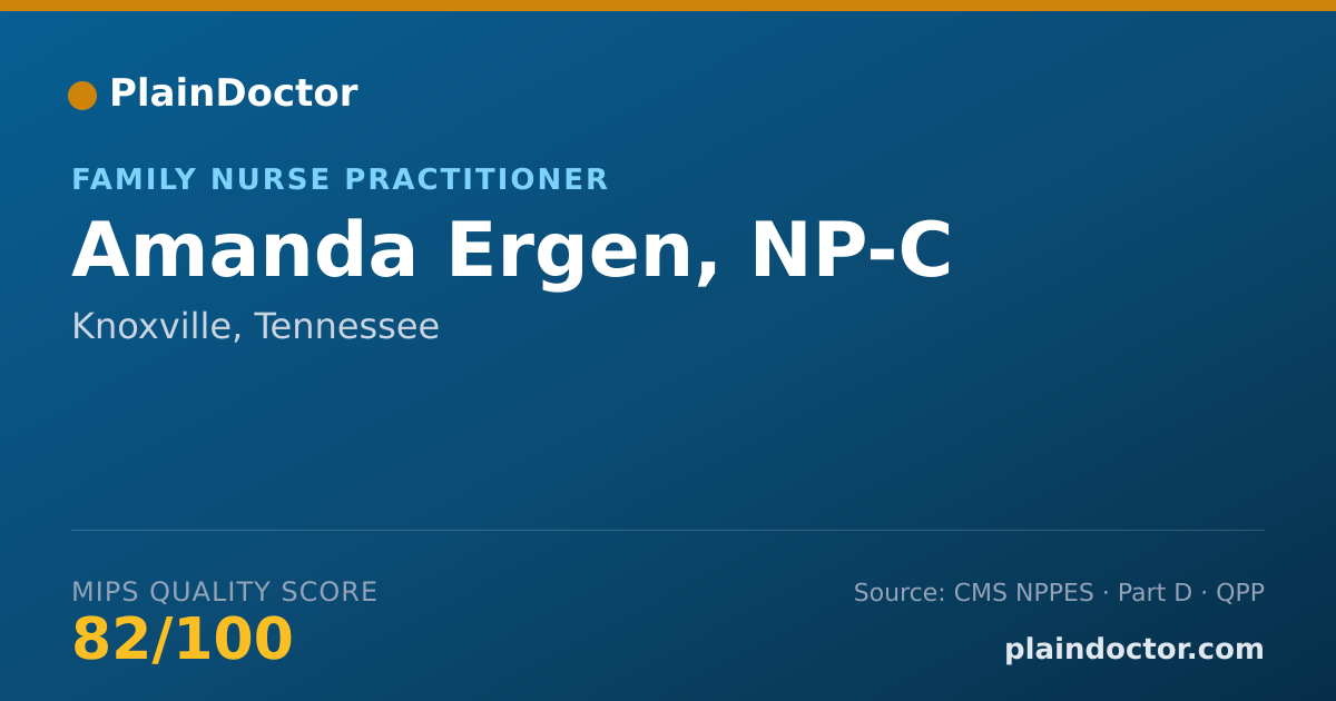 Shareable card for Amanda Ergen, NP-C - Family Nurse Practitioner, Knoxville, TN