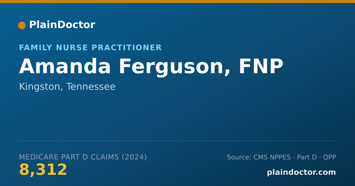 Shareable card for Amanda Ferguson, FNP - Family Nurse Practitioner, Kingston, TN