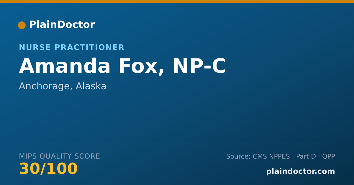 Shareable card for Amanda Fox, NP-C - Nurse Practitioner, Anchorage, AK