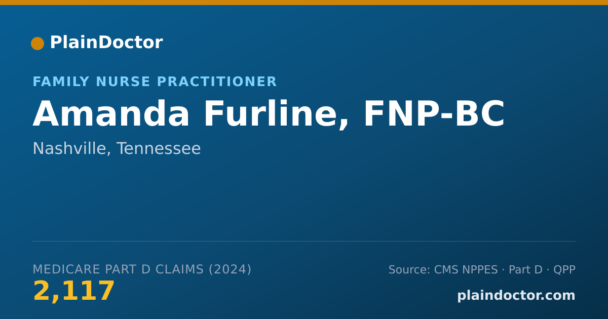 Shareable card for Amanda Furline, FNP-BC - Family Nurse Practitioner, Nashville, TN