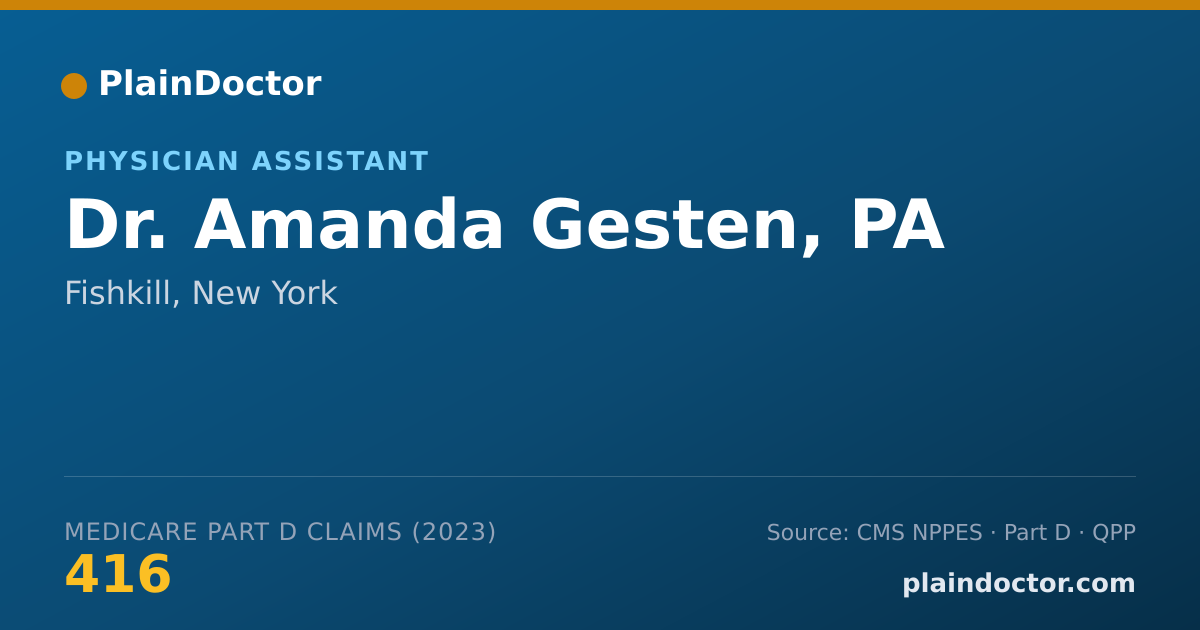 Shareable card for Amanda Gesten, PA - Physician Assistant, Fishkill, NY