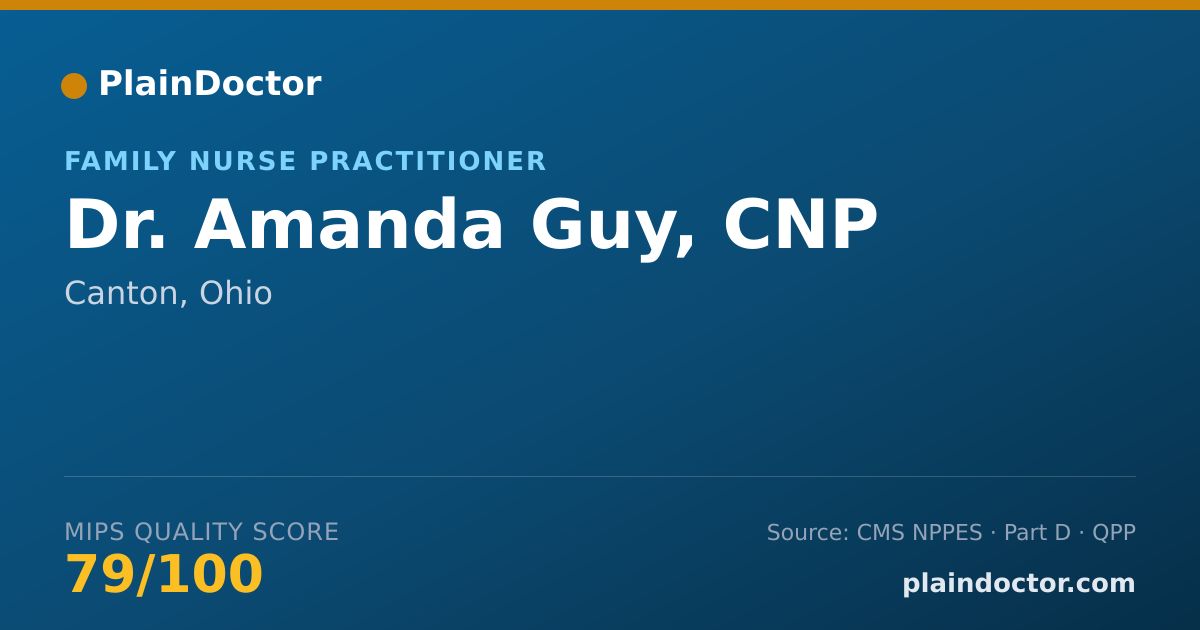 Shareable card for Amanda Guy, CNP - Family Nurse Practitioner, Canton, OH