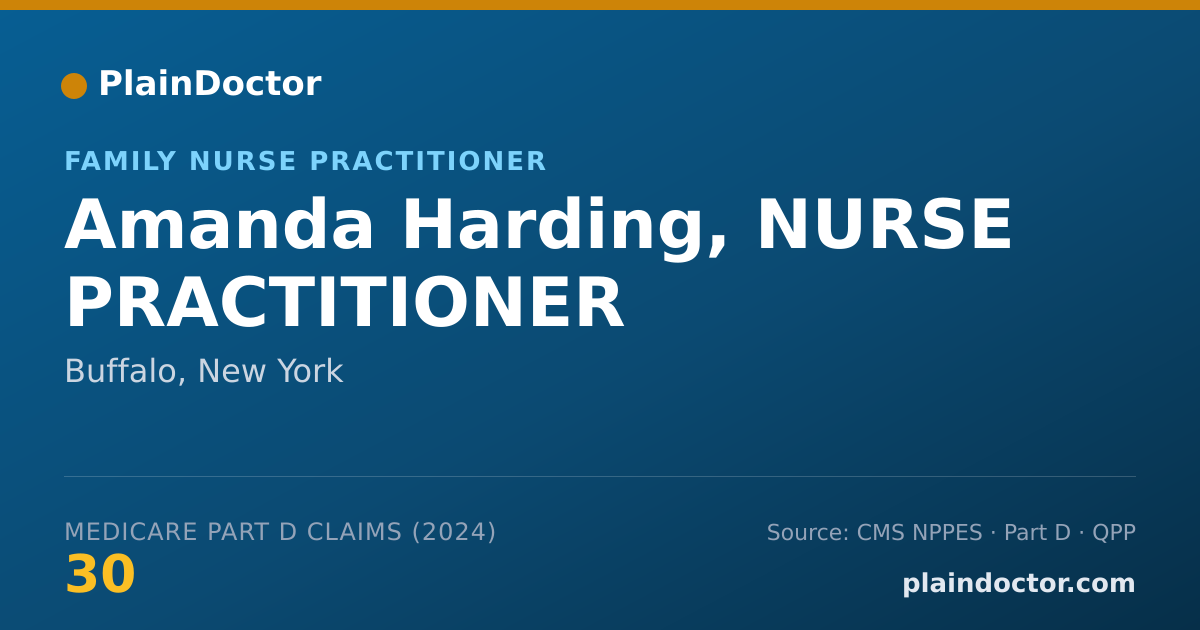 Shareable card for Amanda Harding, NURSE PRACTITIONER - Family Nurse Practitioner, Buffalo, NY