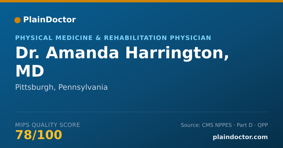 Shareable card for Amanda Harrington, MD - Spinal Cord Injury Medicine Physician, Pittsburgh, PA