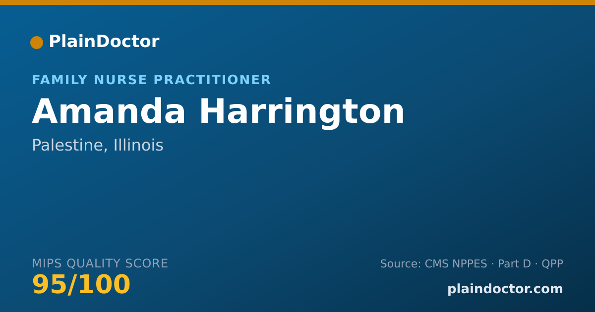 Shareable card for Amanda Harrington - Family Nurse Practitioner, Palestine, IL